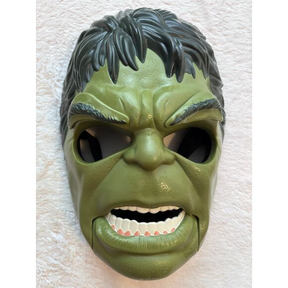 Kids Mask Hulk 2017 Marvel Moving Mouth and Eyebrows Hulk Out Mask by Hasbro - Picture 4 of 7